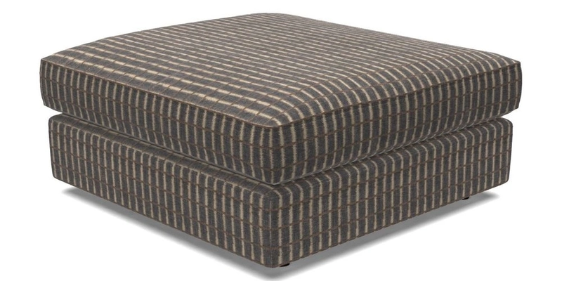 Slingsby fixed cover Footstool in Two Tone Plain Biscuit