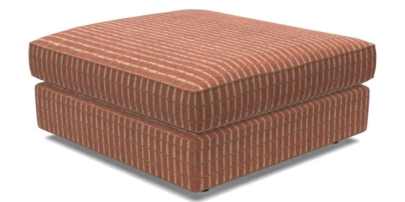 Slingsby fixed cover Footstool in Two Tone Plain Biscuit