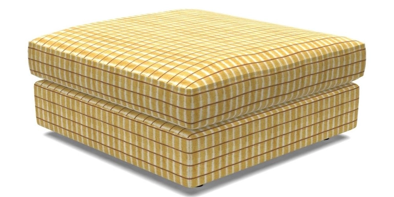 Slingsby fixed cover Footstool in Two Tone Plain Biscuit