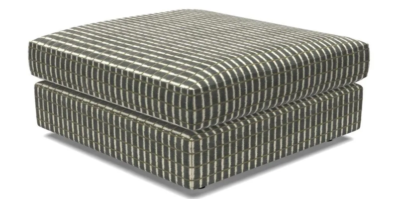Slingsby fixed cover Footstool in Two Tone Plain Biscuit