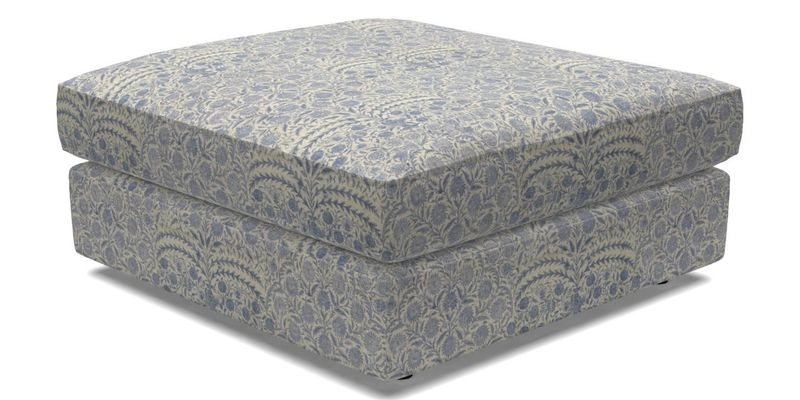 Slingsby fixed cover Footstool in Two Tone Plain Biscuit