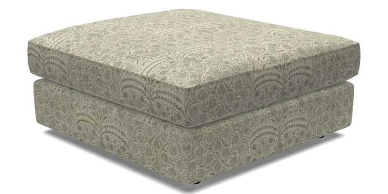 Slingsby fixed cover Footstool in Two Tone Plain Biscuit