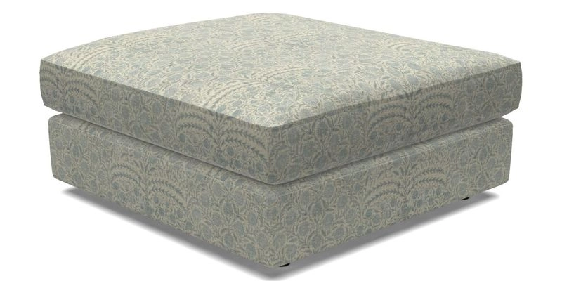 Slingsby fixed cover Footstool in Two Tone Plain Biscuit