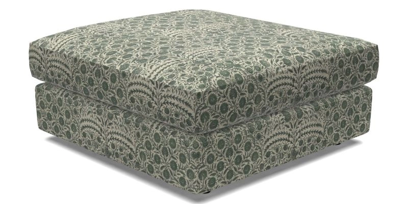 Slingsby fixed cover Footstool in Two Tone Plain Biscuit