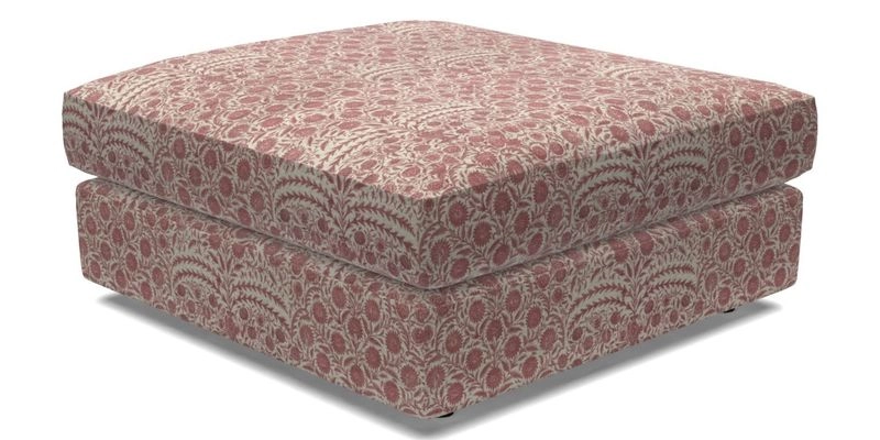 Slingsby fixed cover Footstool in Two Tone Plain Biscuit