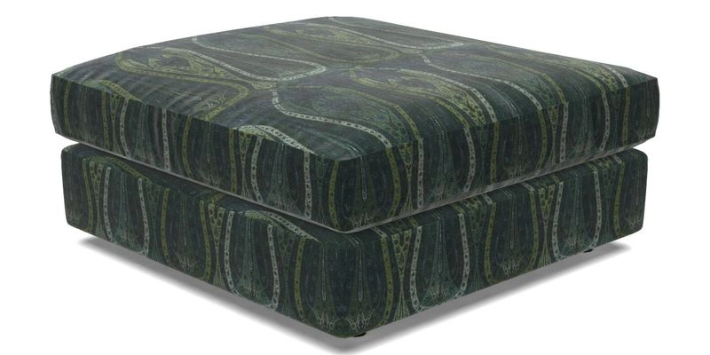 Slingsby fixed cover Footstool in Two Tone Plain Biscuit