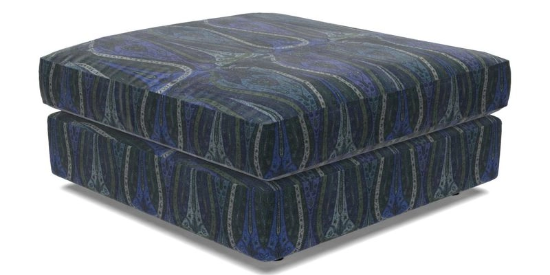 Slingsby fixed cover Footstool in Two Tone Plain Biscuit