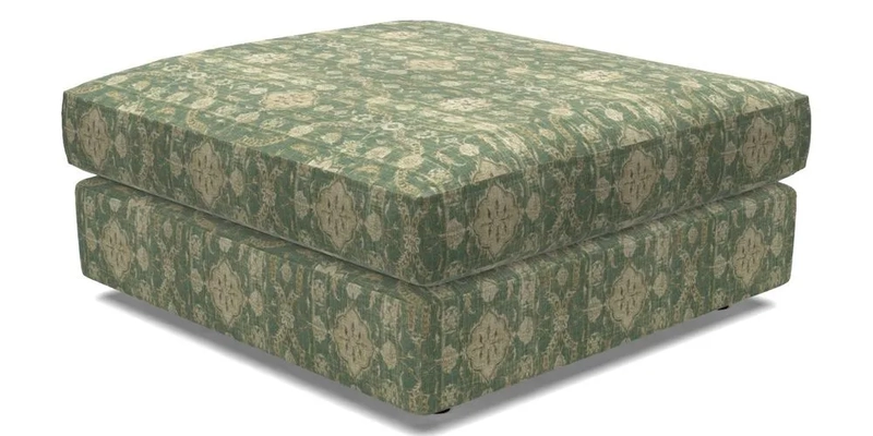 Slingsby fixed cover Footstool in Two Tone Plain Biscuit