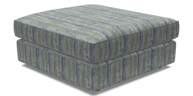 Slingsby fixed cover Footstool in Two Tone Plain Biscuit