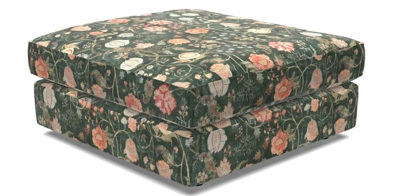 Slingsby fixed cover Footstool in Two Tone Plain Biscuit
