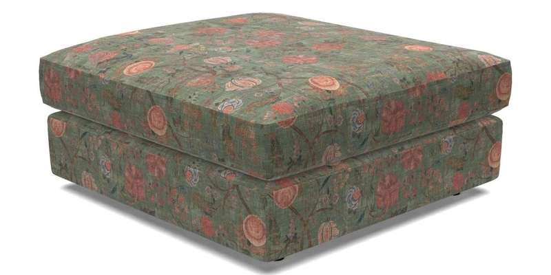 Slingsby fixed cover Footstool in Two Tone Plain Biscuit