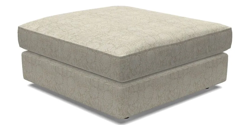 Slingsby fixed cover Footstool in Two Tone Plain Biscuit