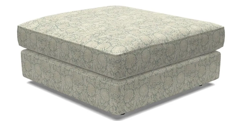 Slingsby fixed cover Footstool in Two Tone Plain Biscuit