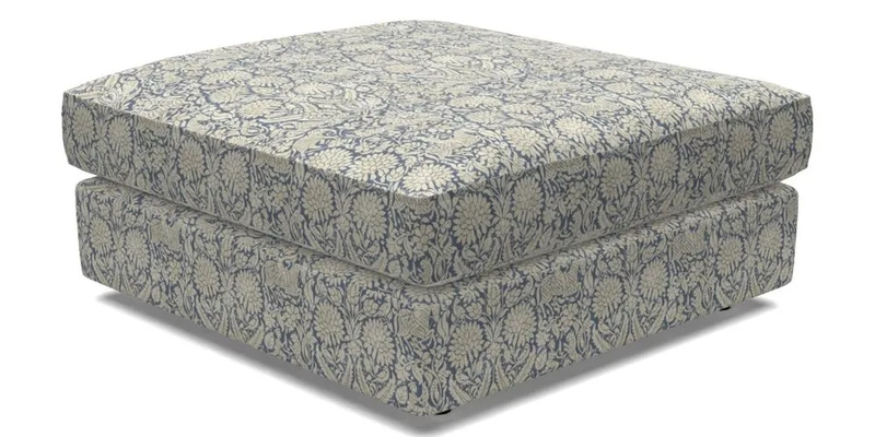 Slingsby fixed cover Footstool in Two Tone Plain Biscuit