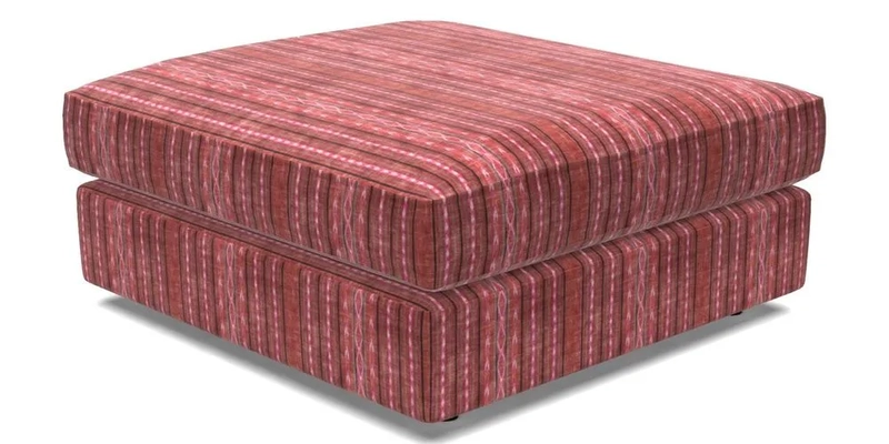 Slingsby fixed cover Footstool in Two Tone Plain Biscuit