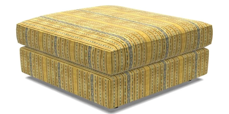 Slingsby fixed cover Footstool in Two Tone Plain Biscuit
