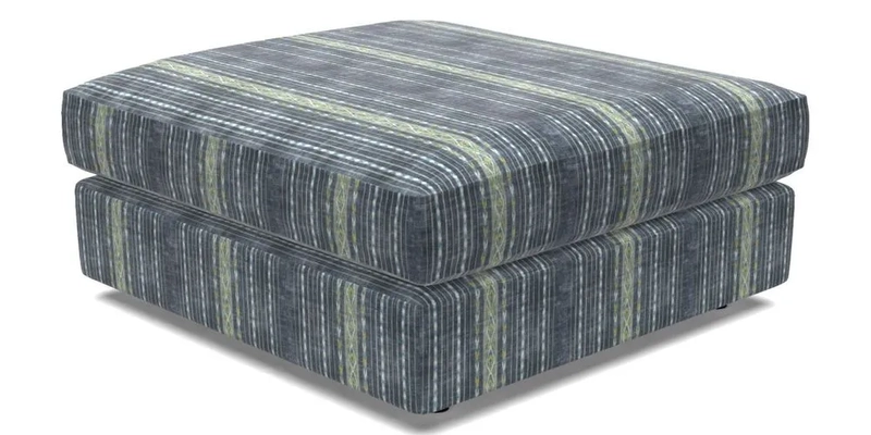 Slingsby fixed cover Footstool in Two Tone Plain Biscuit