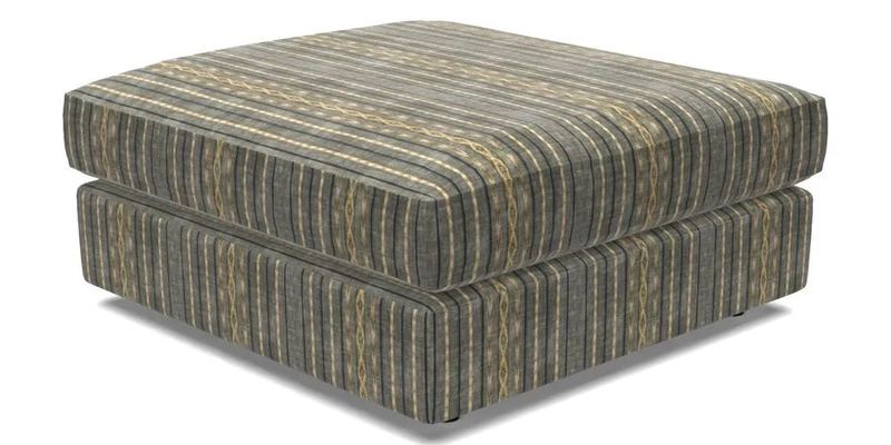 Slingsby fixed cover Footstool in Two Tone Plain Biscuit