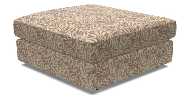 Slingsby fixed cover Footstool in Two Tone Plain Biscuit