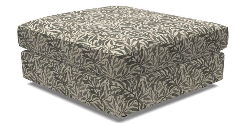 Slingsby fixed cover Footstool in Two Tone Plain Biscuit