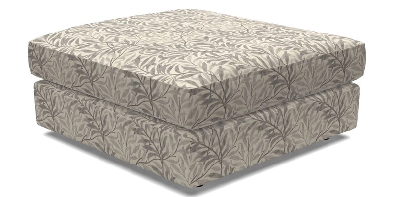 Slingsby fixed cover Footstool in Two Tone Plain Biscuit