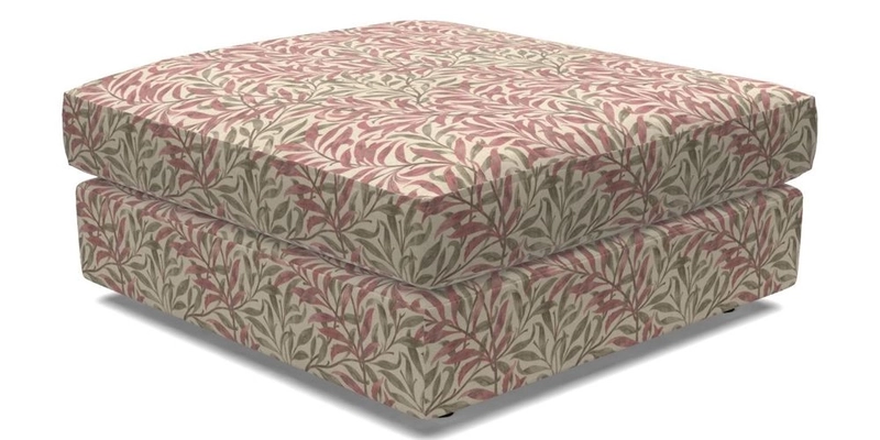 Slingsby fixed cover Footstool in Two Tone Plain Biscuit