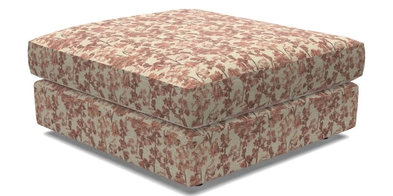 Slingsby fixed cover Footstool in Two Tone Plain Biscuit