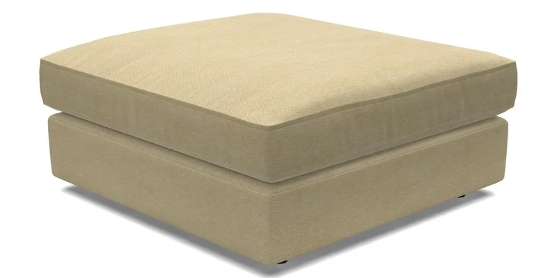 Slingsby fixed cover Footstool in Two Tone Plain Biscuit