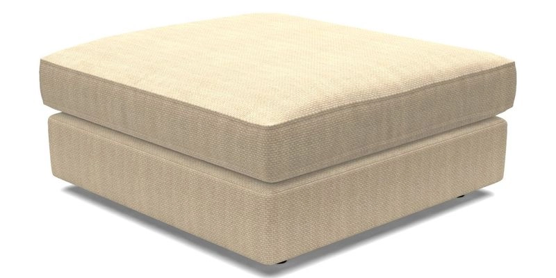 Slingsby fixed cover Footstool in Two Tone Plain Biscuit