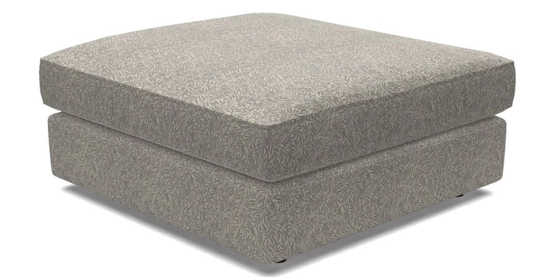 Slingsby fixed cover Footstool in Two Tone Plain Biscuit