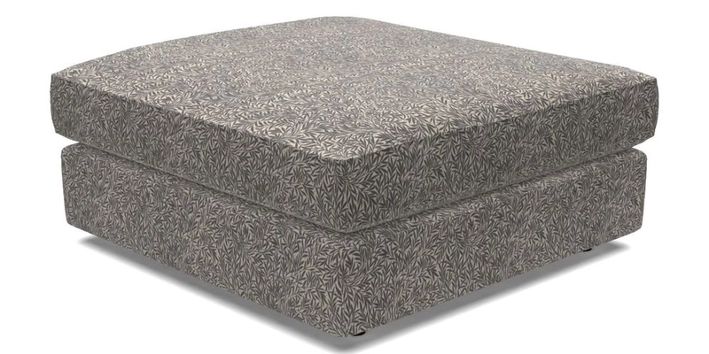 Slingsby fixed cover Footstool in Two Tone Plain Biscuit