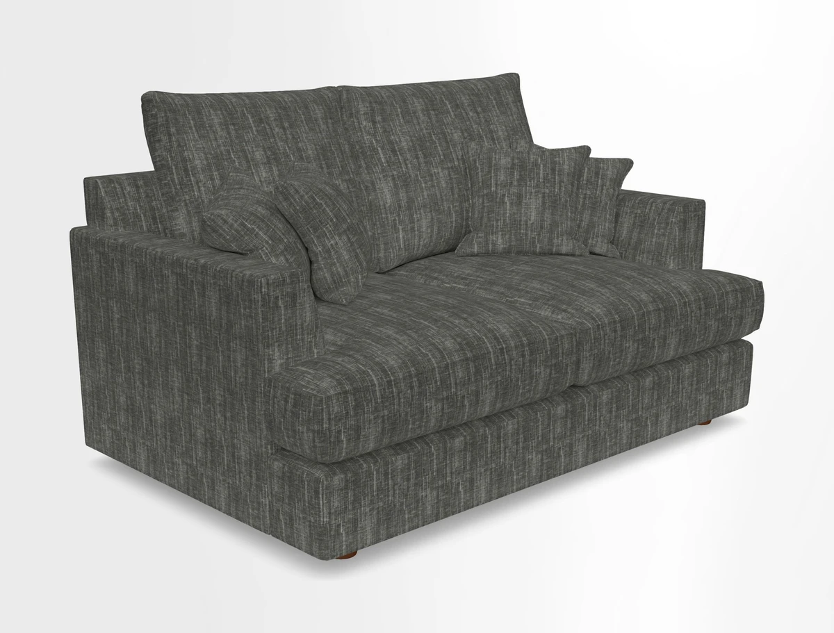 Slingsby 2 Seater Fitted Cover Sofa in Two Tone Plain Biscuit.  Loose cover version available