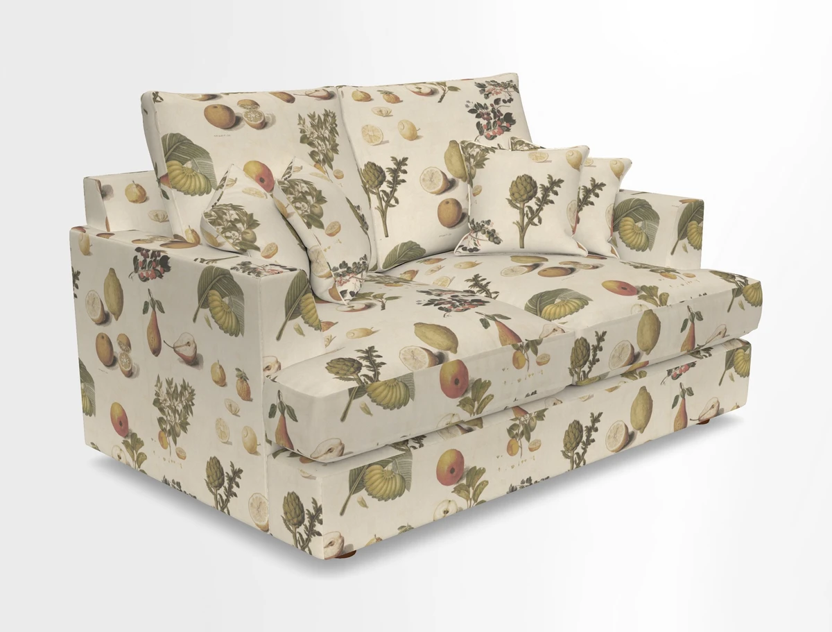 Slingsby 2 Seater Fitted Cover Sofa in Two Tone Plain Biscuit.  Loose cover version available