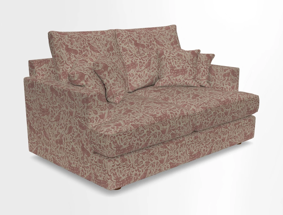 Slingsby 2 Seater Fitted Cover Sofa in Two Tone Plain Biscuit.  Loose cover version available