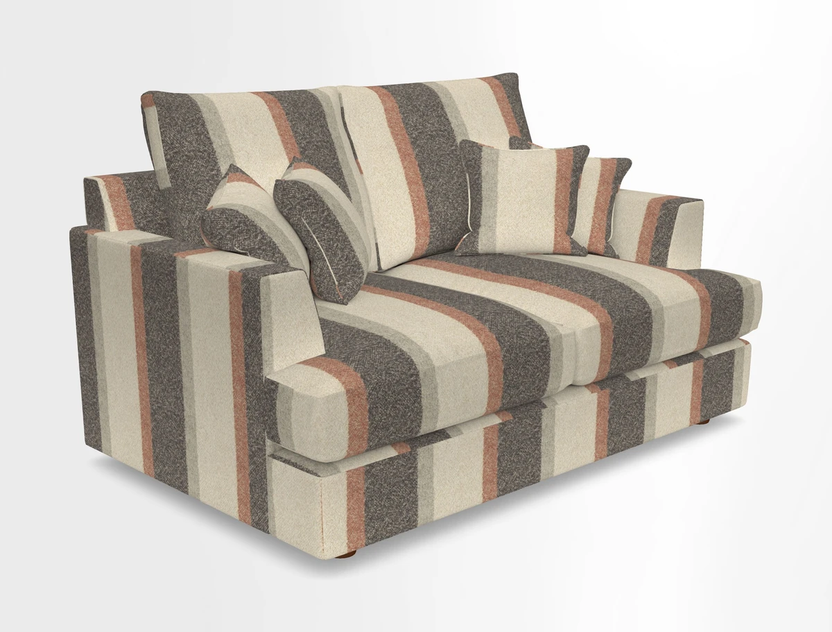 Slingsby 2 Seater Fitted Cover Sofa in Two Tone Plain Biscuit.  Loose cover version available