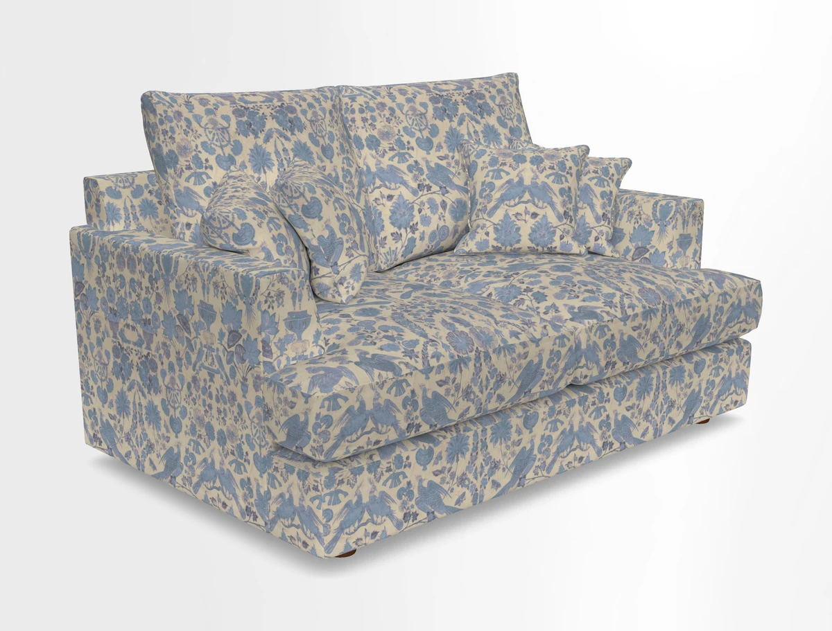 Slingsby 2 Seater Fitted Cover Sofa in Two Tone Plain Biscuit.  Loose cover version available