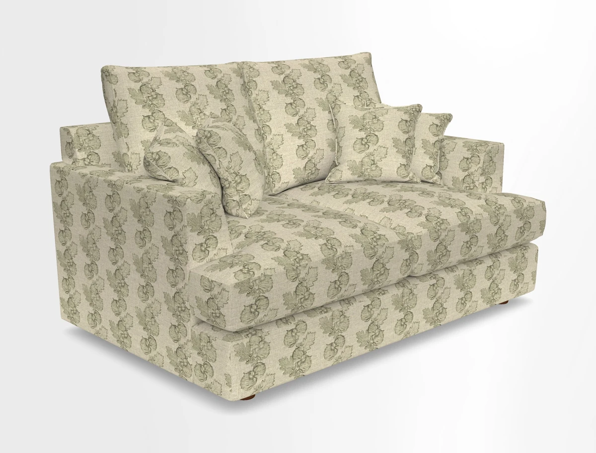 Slingsby 2 Seater Fitted Cover Sofa in Two Tone Plain Biscuit.  Loose cover version available