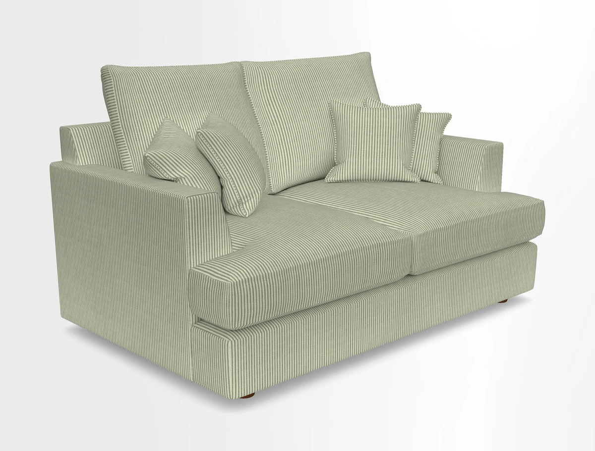 Slingsby 2 Seater Fitted Cover Sofa in Two Tone Plain Biscuit.  Loose cover version available