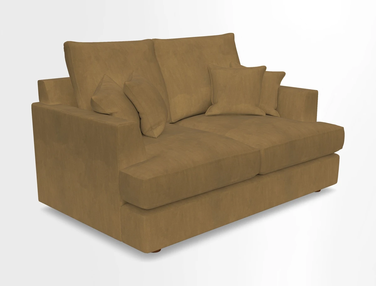 Slingsby 2 Seater Fitted Cover Sofa in Two Tone Plain Biscuit.  Loose cover version available