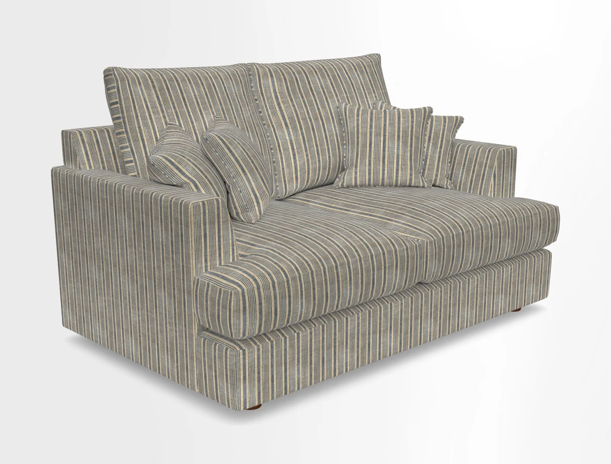 Slingsby 2 Seater Fitted Cover Sofa in Two Tone Plain Biscuit.  Loose cover version available