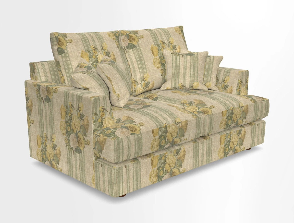 Slingsby 2 Seater Fitted Cover Sofa in Two Tone Plain Biscuit.  Loose cover version available