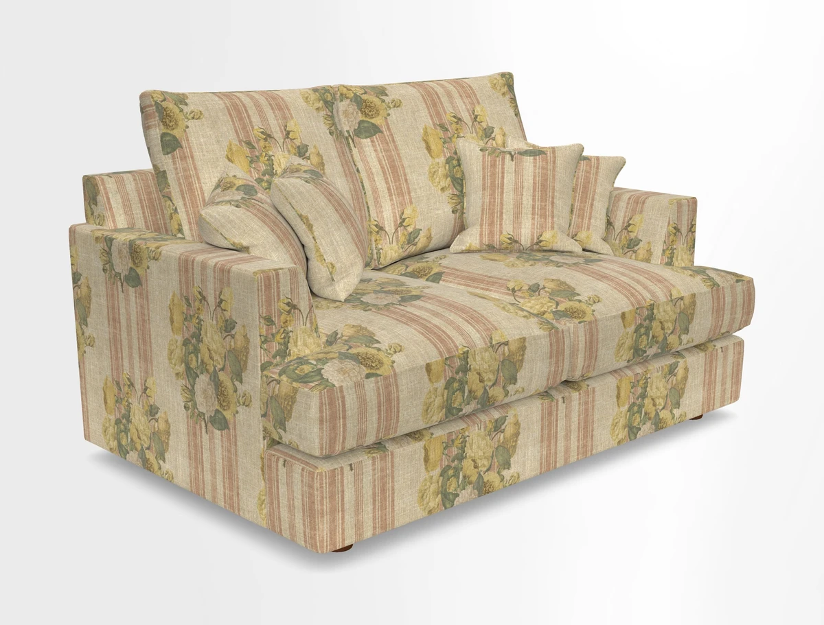 Slingsby 2 Seater Fitted Cover Sofa in Two Tone Plain Biscuit.  Loose cover version available