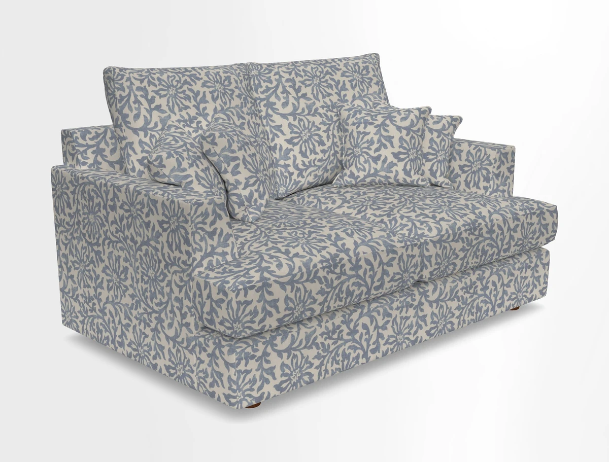 Slingsby 2 Seater Fitted Cover Sofa in Two Tone Plain Biscuit.  Loose cover version available
