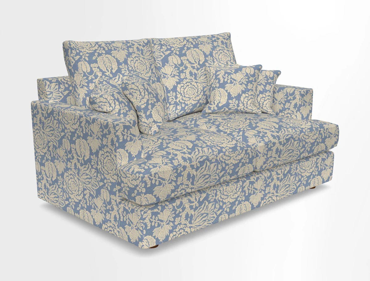 Slingsby 2 Seater Fitted Cover Sofa in Two Tone Plain Biscuit.  Loose cover version available