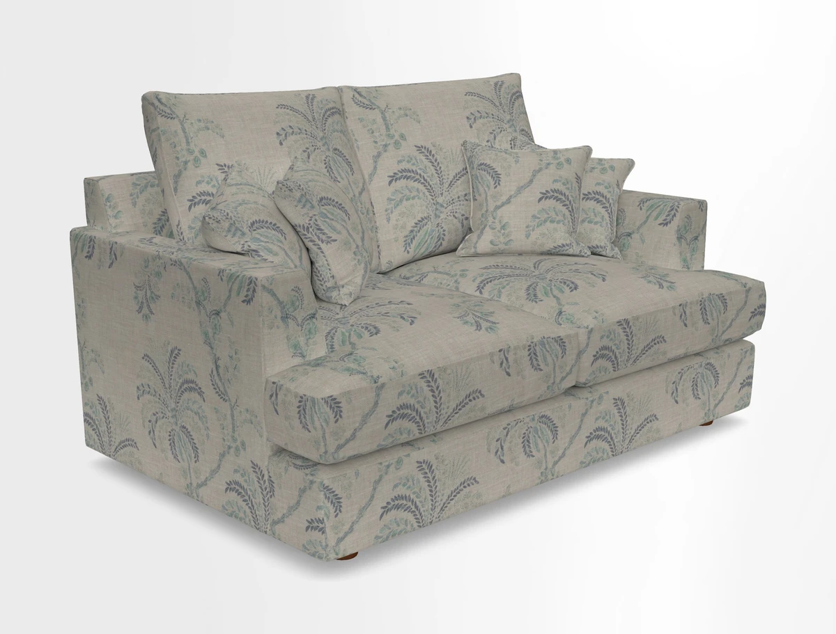 Slingsby 2 Seater Fitted Cover Sofa in Two Tone Plain Biscuit.  Loose cover version available
