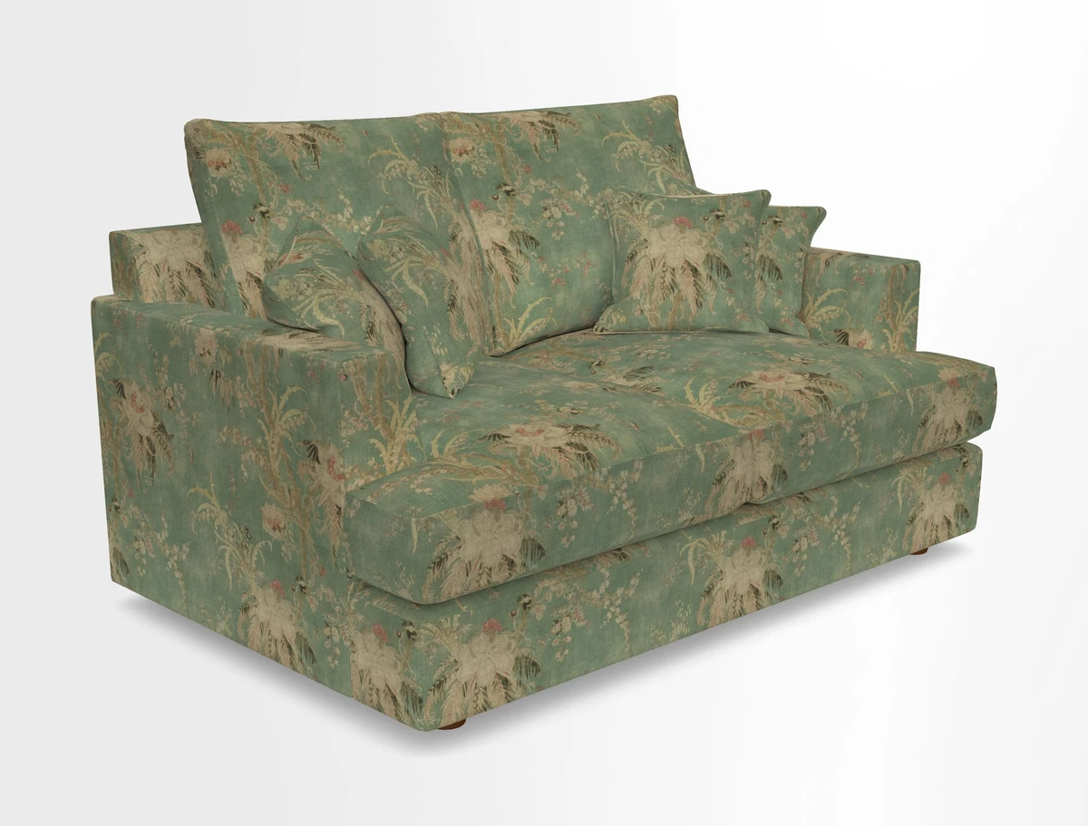 Slingsby 2 Seater Fitted Cover Sofa in Two Tone Plain Biscuit.  Loose cover version available