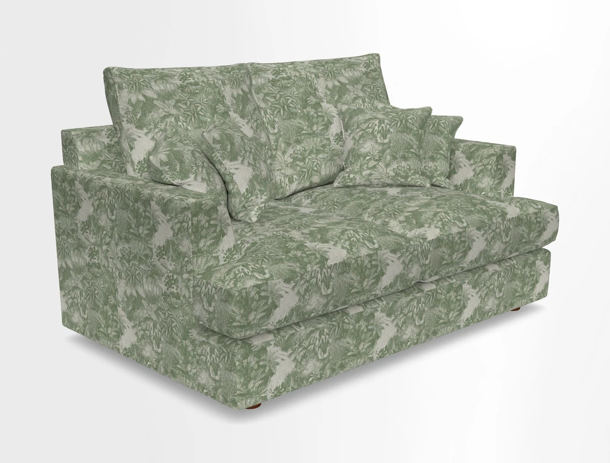 Slingsby 2 Seater Fitted Cover Sofa in Two Tone Plain Biscuit.  Loose cover version available