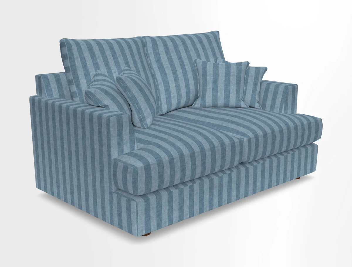 Slingsby 2 Seater Fitted Cover Sofa in Two Tone Plain Biscuit.  Loose cover version available