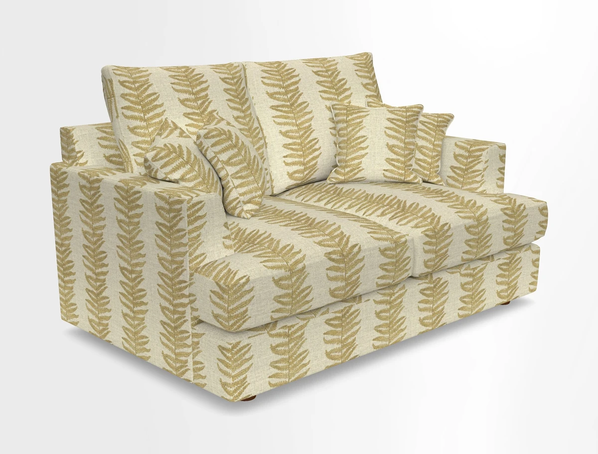 Slingsby 2 Seater Fitted Cover Sofa in Two Tone Plain Biscuit.  Loose cover version available