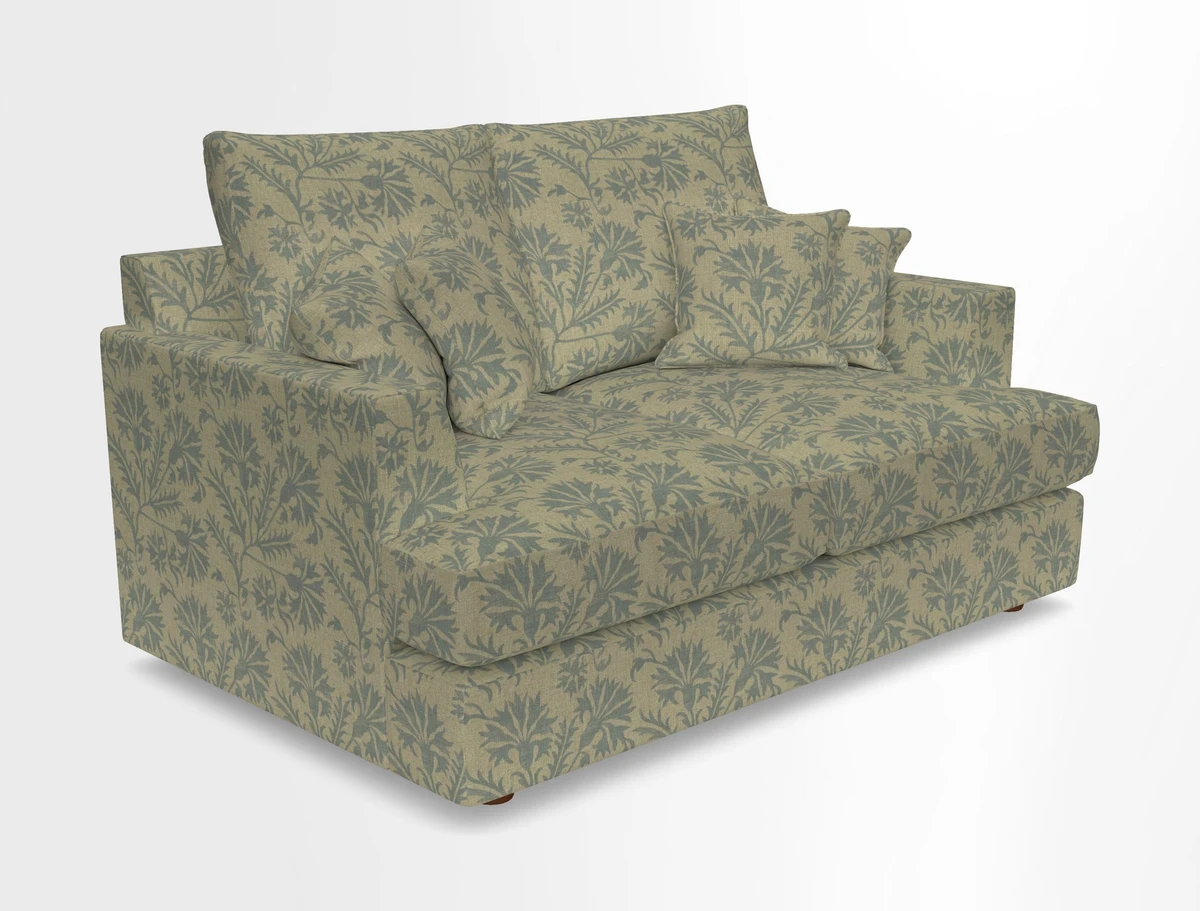 Slingsby 2 Seater Fitted Cover Sofa in Two Tone Plain Biscuit.  Loose cover version available